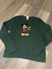 Vintage Disney Mickey Mouse Large Patch Pullover Sweater Size L Gold Tag picture