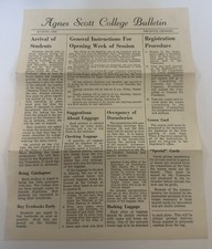 1954 Agnes Scott College Bulletin - Decatur GEORGIA  picture