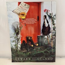 Vintage Dewars Scotch Whiskey Original Magazine Ad 1990 Bar Restaurant Man Cave  picture