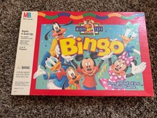 Vintage Disney Bingo Game Mickey Mouse Milton Bradley Complete picture