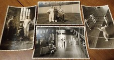 4 Fencer Fencing Sport B/W Vtg Photo LOT '40's Scallop Edge 4.75