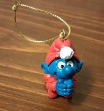 Vintage 1982 Praying Smurf Christmas Prayer Ornament Vintage Rare Figurine. picture