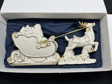 Mikasa Fine Porcelain Santa Sleigh and Reindeer Gold Trim Original Tag FK001/900 picture