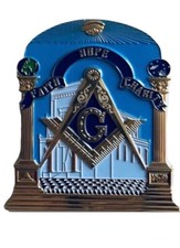 Masonic  temple portal  Master Mason  Square & Compass Car~truck  Emblem picture