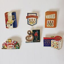 Lot Of 6 1996 Atlanta Summer Olympic Games General Mills Pins GM Cheerios picture