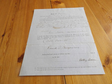 c.1850's Gorham ME Town Clerk Certificate of Marriage, Jonathan Burnham, Deering picture
