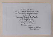 1965 Invitation Reception Governor Richard J. Hughes Tall Pines Inn, NJ picture