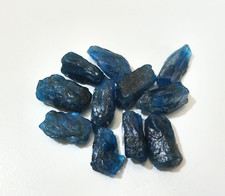 Top Quality Blue Apatite Raw 11 Pcs Lot Size 10-14 MM Delightful Loose Gemstone picture