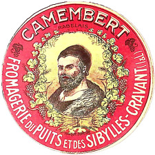Vintage FRENCH Camembert Fromagerie du Puits et des Sibylles 4.5