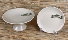 MAUNA-KAI Vintage Tiki Bar Restaurant Ware 2 Piece Footed Copote & Dessert Plate picture