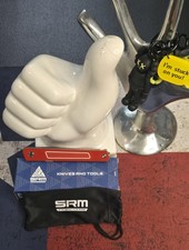 SRM 125L-GR Red G10 Handle Pocket Knife Stainless Clip Point Liner Lock picture