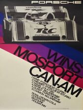 1973 Porsche Wins MOSPORT Can Am Auto Race Metal Sign: 12x16