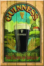 Guinness 'Taste of Ireland' Wooden Wall Art - Bar Sign Decor Metal tin sign picture