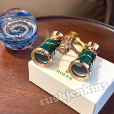 ROLEX Green Gold Opera Binoculars Luxury Collectible Desk Decor Rare picture