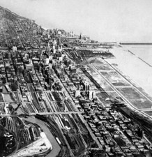 Aerial view of Chicago Illinois USA in the early twentieth century Old Photo picture