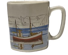 Vintage Otagiri Fishing Boat Tea/Coffee Mug Hexagon Shape 1980's  picture
