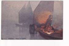 Postcard Venezia Venice Notte in Laguna Italy postcard lagoon series B unused picture