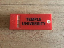 Temple University Plastic Whistle Fob Red USA Tested Works Loud Vintage Campus picture