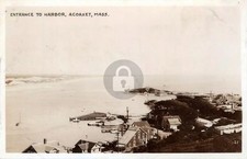 Acoaxet MA Entrance Town View 1930s RPPC Photo Postcard COPY picture