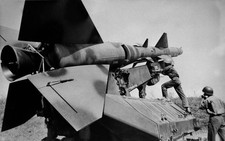 Circa 1960s A North Vietnamese missile battery preparing action la- Old Photo picture