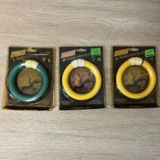3 VTG HandyTan Suntan Lotion In A Bracelet 1980s Yellow Teal RARE Movie Prop picture