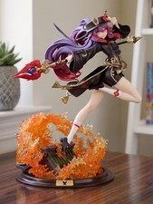 Hu Tao Figure Genshin Impact 26cm 10.2in Spear Flame Anime Statue Collectible picture