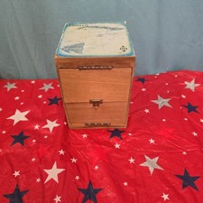 Vintage C.A.O. Criollo Wood Cigar Box Map Top & Sliding Drawers TWO ARE MISSING picture
