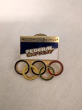 Vintage Federal Express 1988 United States Olympics USA Olympic Games Lapel Pin picture