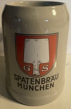 Vintage Spatenbräu München German Beer Mug Gerz W Germany Stoneware Stein 0.5L picture