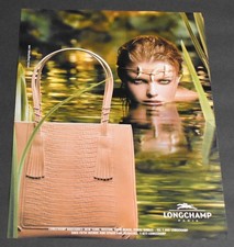 2003 Print Ad Sexy Fashion Longchamp Handbag Purse Blonde Lady Smooth Art Water picture