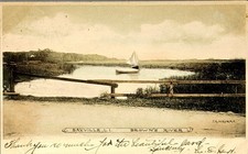 Brown's River Sayville Long Island c1906 Vintage Postcard UDB NY Sailboat picture