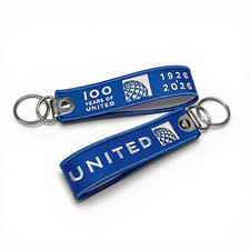 United Airlines 100 Years Folded Key Strap picture