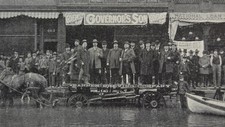 Antique Downtown Saginaw Michigan Great Flood of 1903 Art Print Photo History picture
