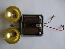  Antique Western Electric telephone 302 ringer polished bells BA1A picture