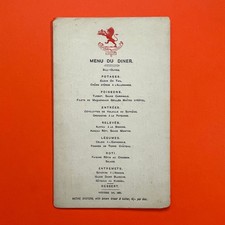 Antique 1891 French Menu Du Diner • The Hotel Metropole • London picture