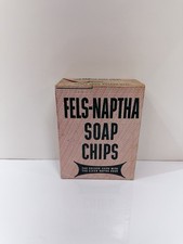 VINTAGE FELS NAPTHA SOAP GOLDEN CHIPS LAUNDRY DETERGENT SEALED BOX 1# 5oz USA picture