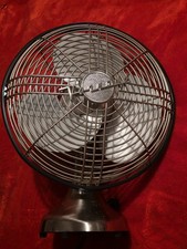 Vornado Silver Swan Brushed Nickel Oscillating Table Fan Brushed Chrome Vintage picture
