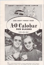 American Optical AO Calobar Sun Glasses Vintage 1946 Magazine Print Ad picture