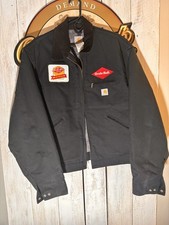 Carhartt Men's XL Jacket Up Cycled Black With Original Grain Belt Beer Patches picture