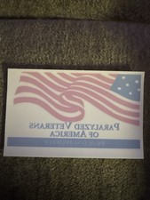 Paralyzed Veterans of America PVA American Flag Window Decal Patriotic picture