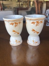 1997 Hall China Autumn Leaf Jewel Tea Double Egg Cup picture