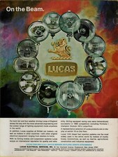 1969 Lucas of England Electrical Services British Car Headlight Vintage Print Ad picture