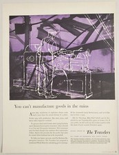 1951 Print Ad The Travelers Insurance Machinist at Work in Plant Disaster picture