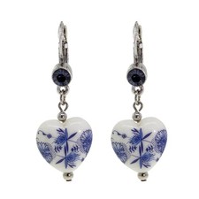 1928 Jewelry Company 1928 Jewelry Blue Willow Blue Stone Heart Drop Earrings picture