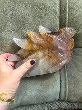 Polished Carved Stone FIRE QUARTZ 9 tail FOX- BIG and HEAVY picture