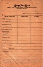 antique NICKEL PLATE ROAD BLANK form aj-56 form invoice of records picture