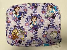 Disney Vera Bradley Belle Beauty & The Beast Floral Cord Organizer Zip Bag NEW picture