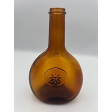 Vintage Nuline NJ Amber Glass Bottle Glassboro 1850 Embossed Flask 9 in picture