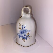 Danbury Mint Bell Hutschenreuther Germany #1812 White/ Blue Flowers Gold Gilt picture