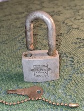 Vintage Padlock Junkunc Bros. American Lock Chicago USA W/ Key  picture